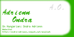 adrienn ondra business card